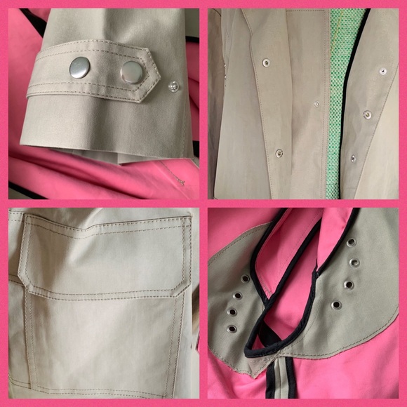 Front Row Shop Khaki/Pink Trench Coat Women M NWT - Picture 7 of 8